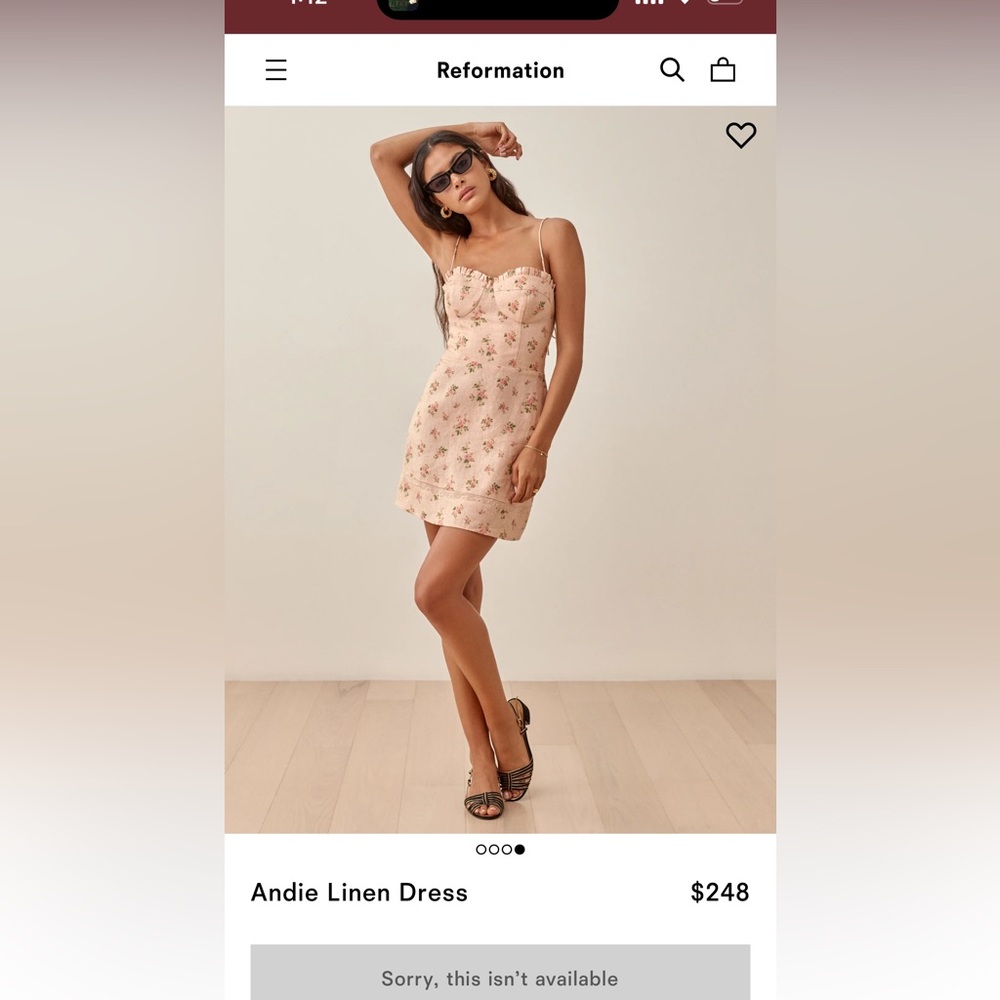 Andie linen dress reformation s 6
